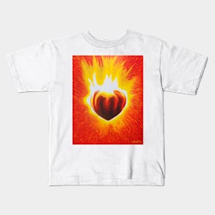 Flaming heart Kids T-Shirt